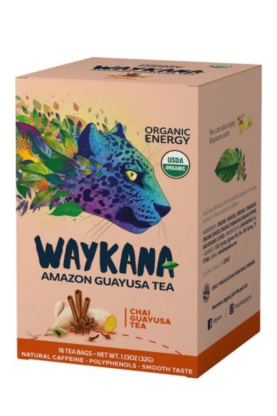 WAYKANA Organic Amazon Guayusa Chai Tea Bags