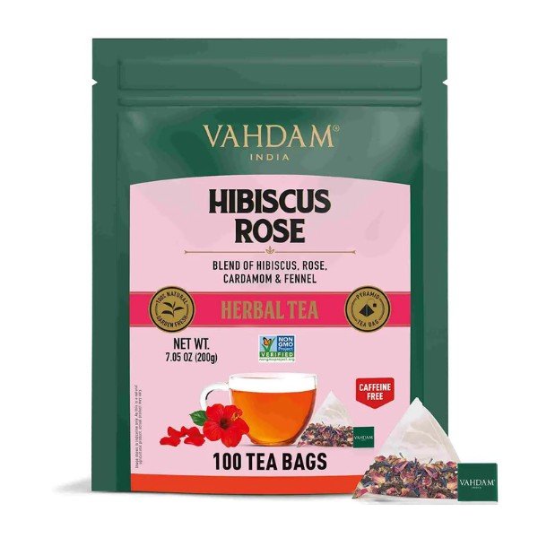 VAHDAM Hibiscus Rose Herbal Tea