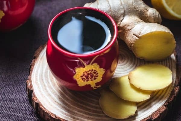 ginger tea in a cup