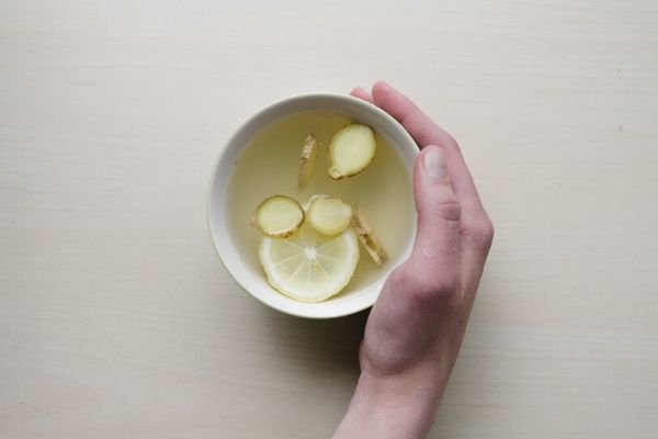 a cup of ginger tea