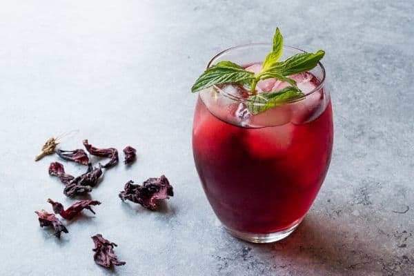 iced hibiscus aqua de jamaica