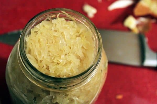sauerkraut in a jar