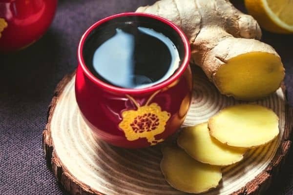 ginger tea in a cup