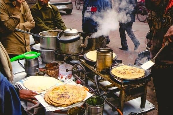 Indian chai prepared on street