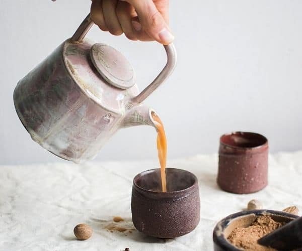 chai poured into mug