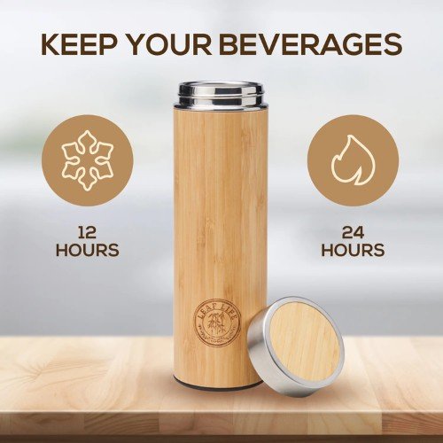 LeafLife 17-ounce Bamboo Tumbler with Tea Infuser & Strainer