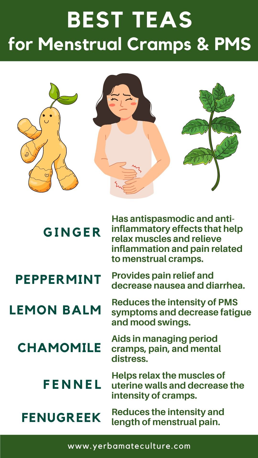 Teas for menstrual cramps