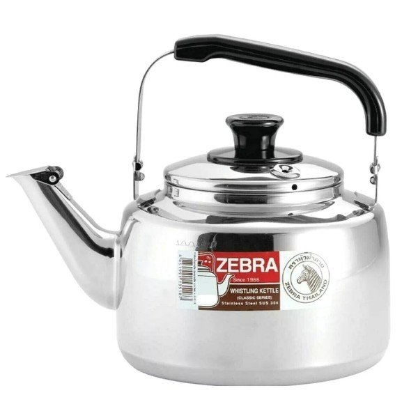 Zebra Extra Large 7.5-Liter Stainless Steel Whistling Tea Kettle