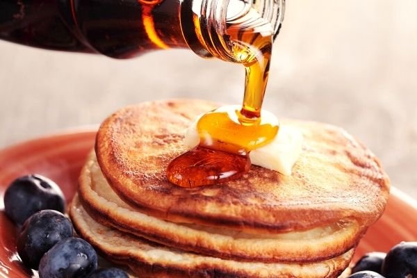 maple syrup and pancakes