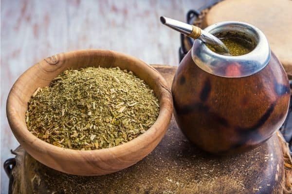 yerba mate tea high caffeine content