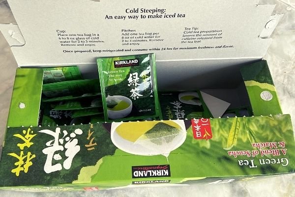 Kirkland matcha green tea package