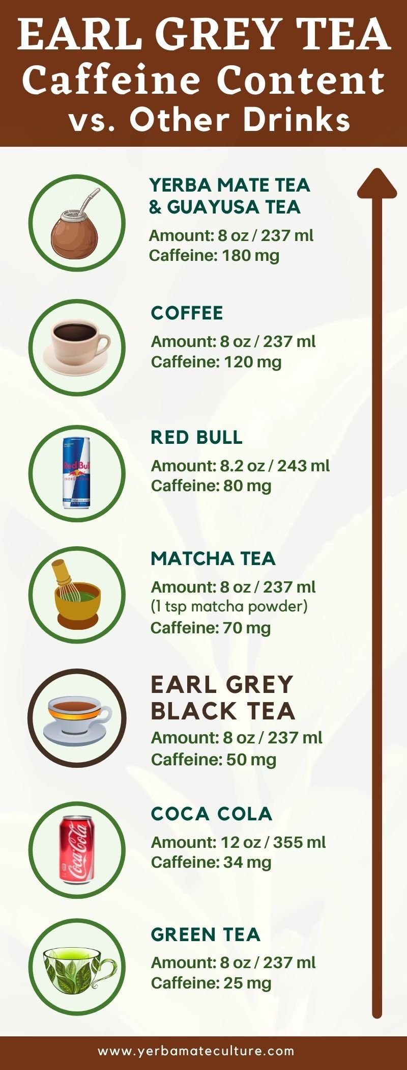 Earl Grey Black Tea Caffeine Content Infographic