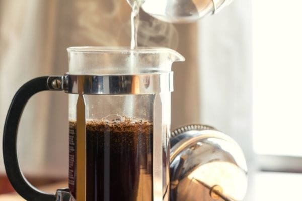 brewing coffee with a French press
