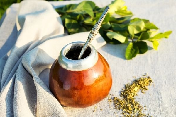 yerba mate gourd and bombilla