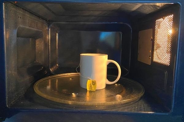 tea cup in the microwave