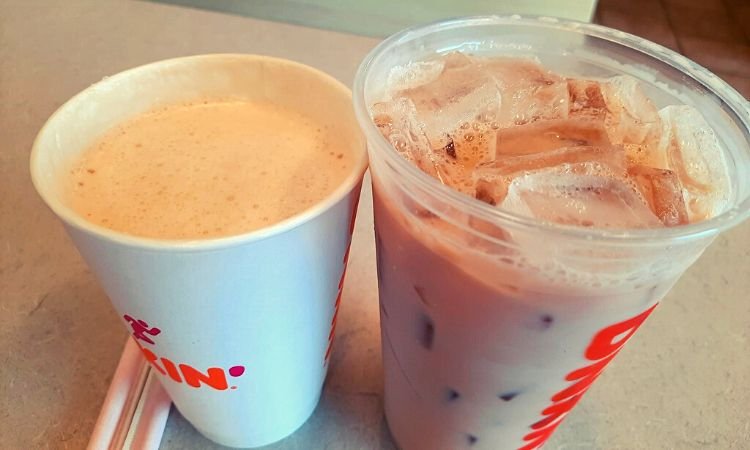 Dunkin Donuts Iced and Hot Chai Latte