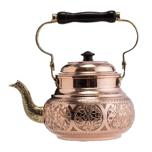 DEMMEX Engraved Solid Copper Tea Kettle