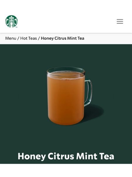 How to Order Starbucks Medicine Ball Honey Citrus Mint Tea Step 1