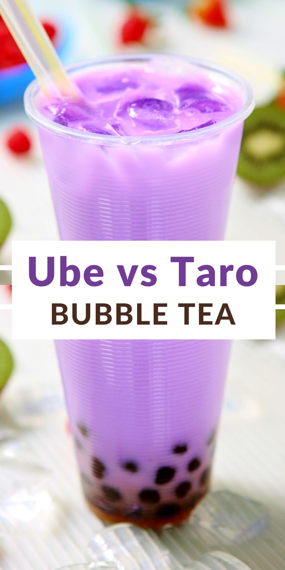 taro vs ube bubble tea