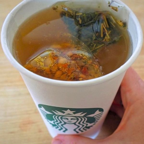 Starbucks tea for sore throat medicine ball