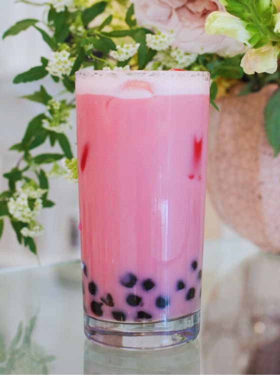 Sakura milk tea