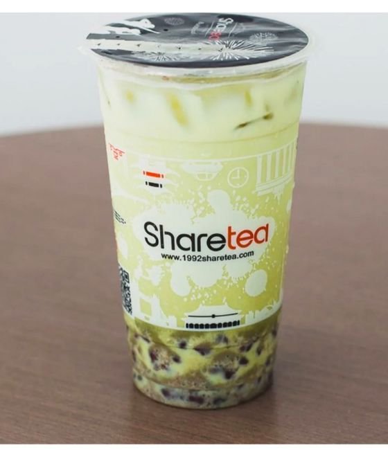 Sharetea Matcha Red Bean Milk Tea