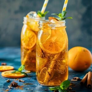 Homemade Orange Cinnamon Iced Tea