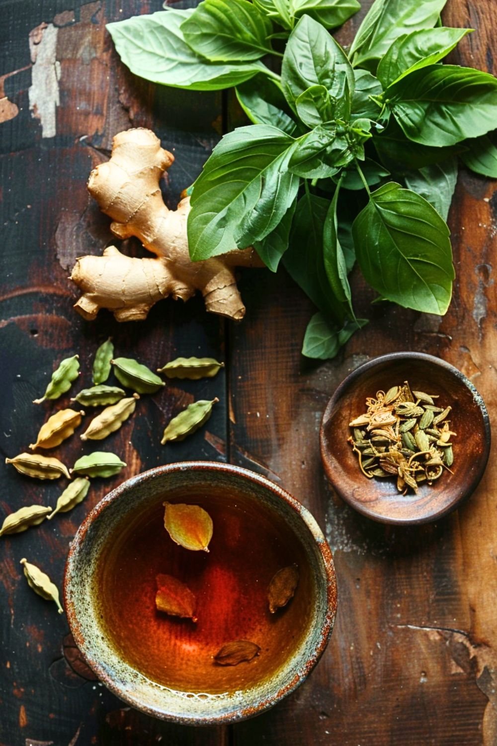 Tulsi Tea with Ginger and Cardamom