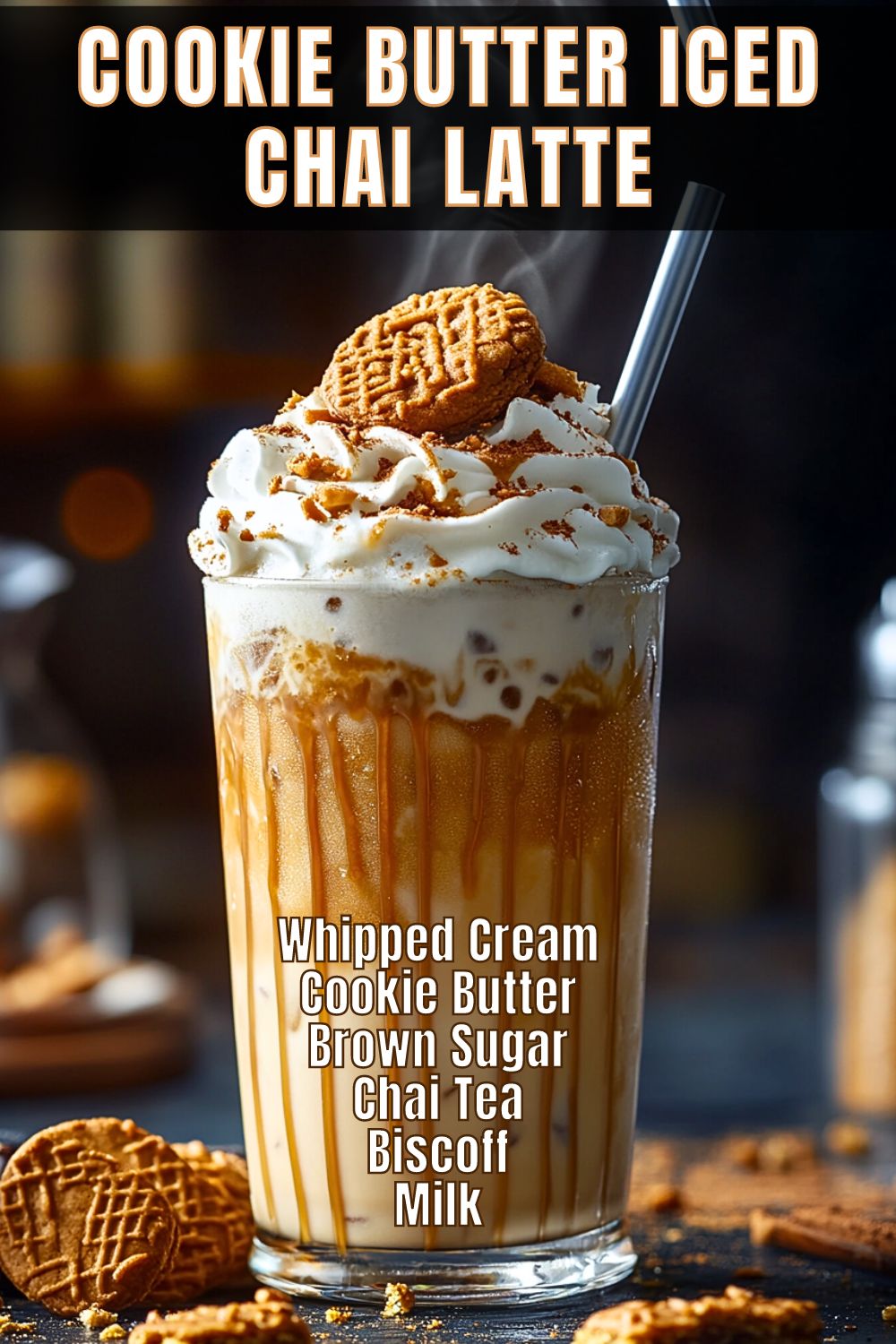 Cookie Butter Iced Chai Latte