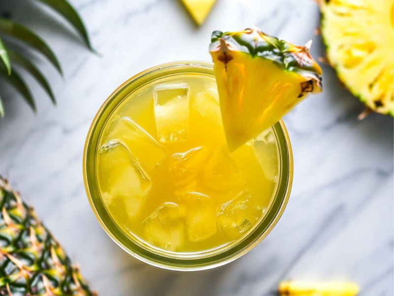 Tropical Iced Green Tea Top View