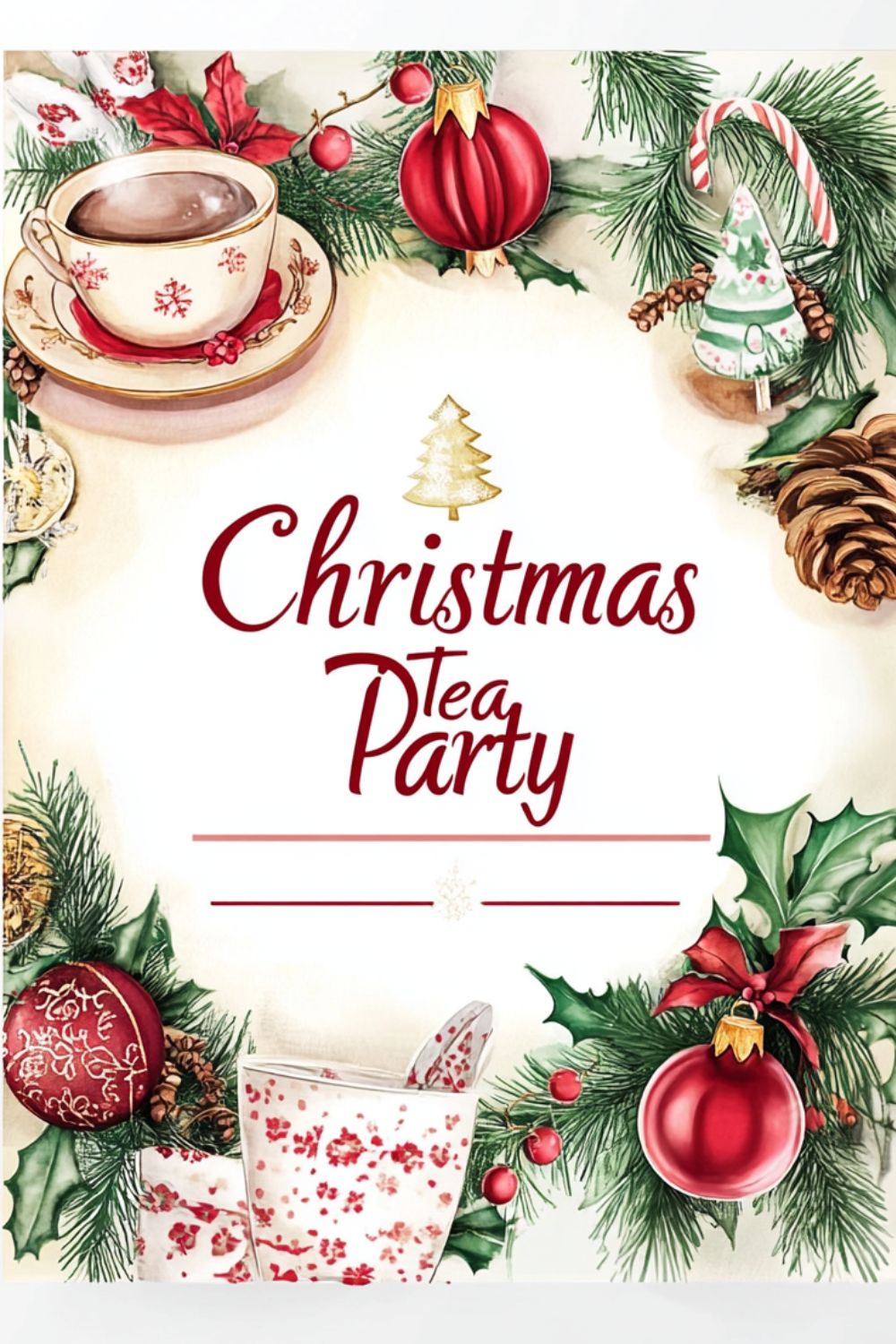 Christmas Tea Party Invitation