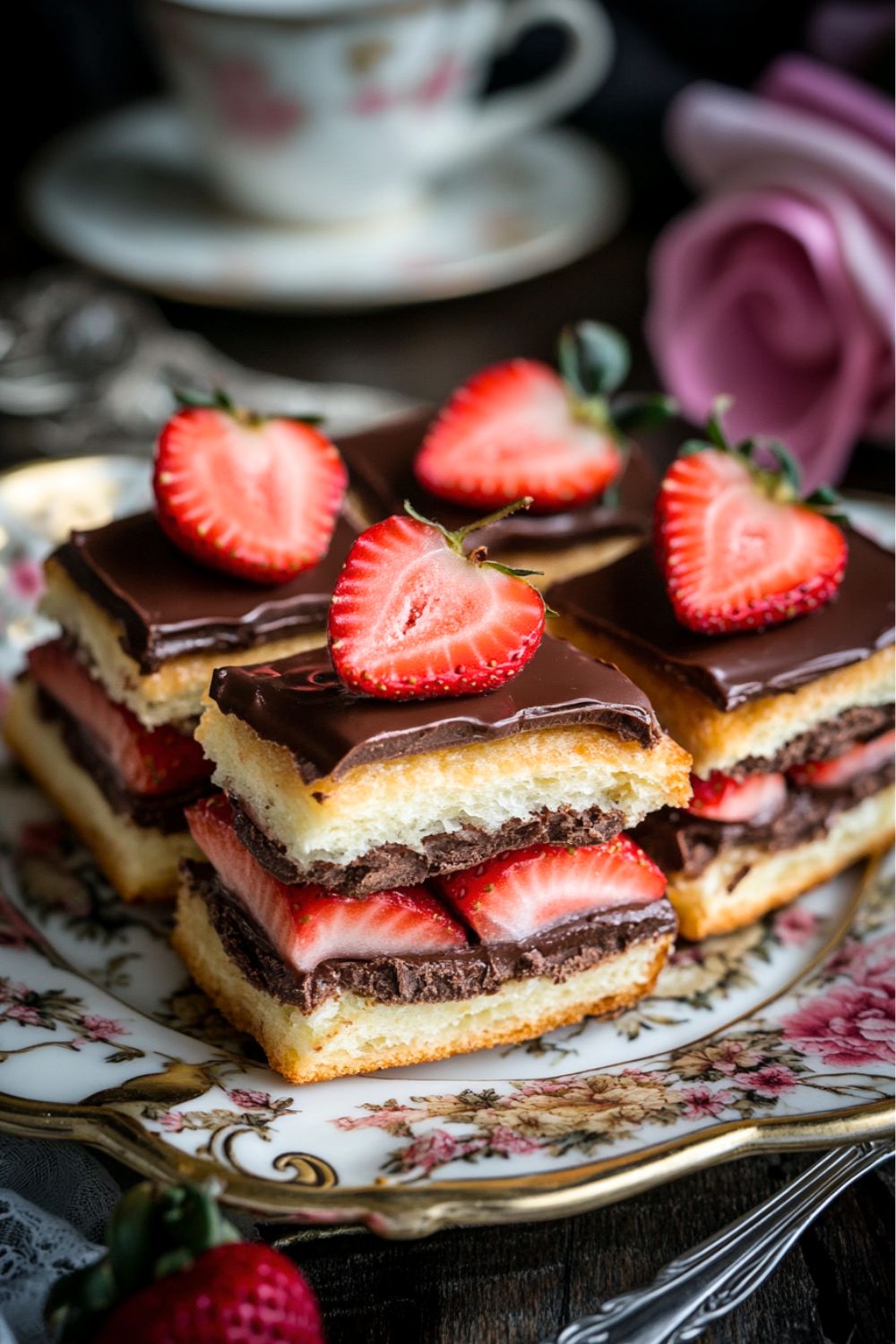 Chocolate Strawberry Dessert Sandwiches