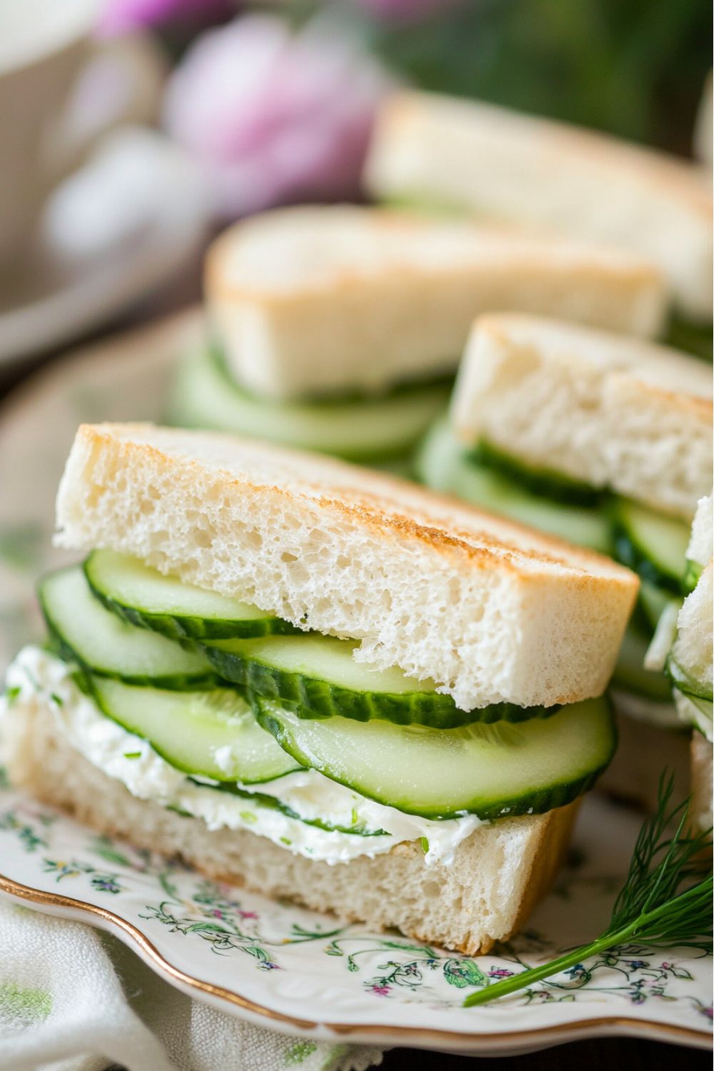 Classic Cucumber and Cream Cheese Sandwiches