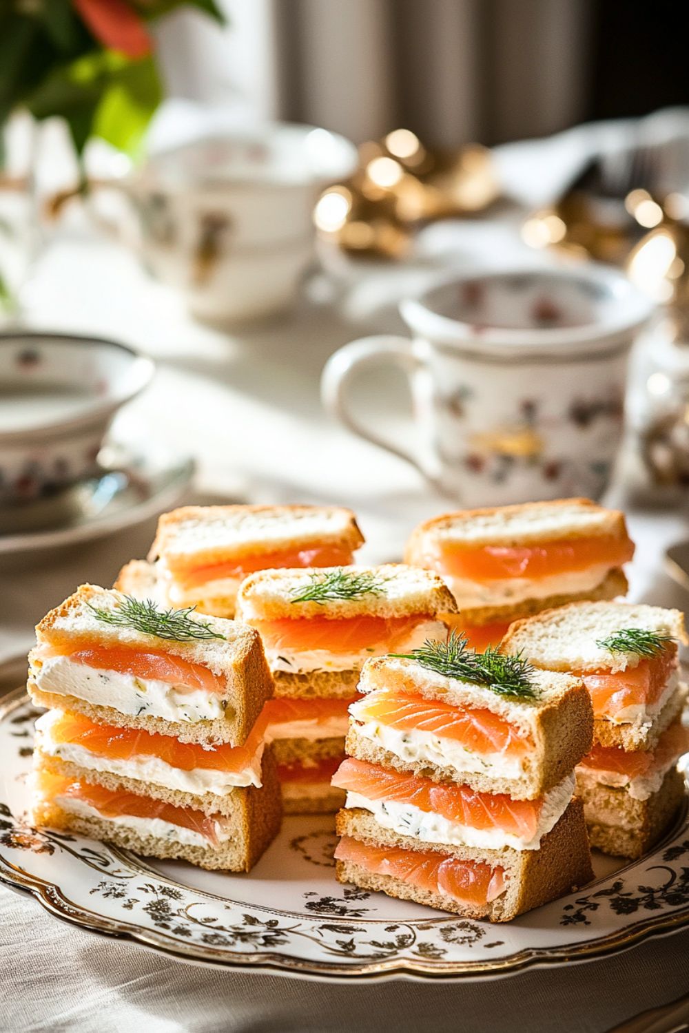 Smoked Salmon and Cream Cheese Sandwiches