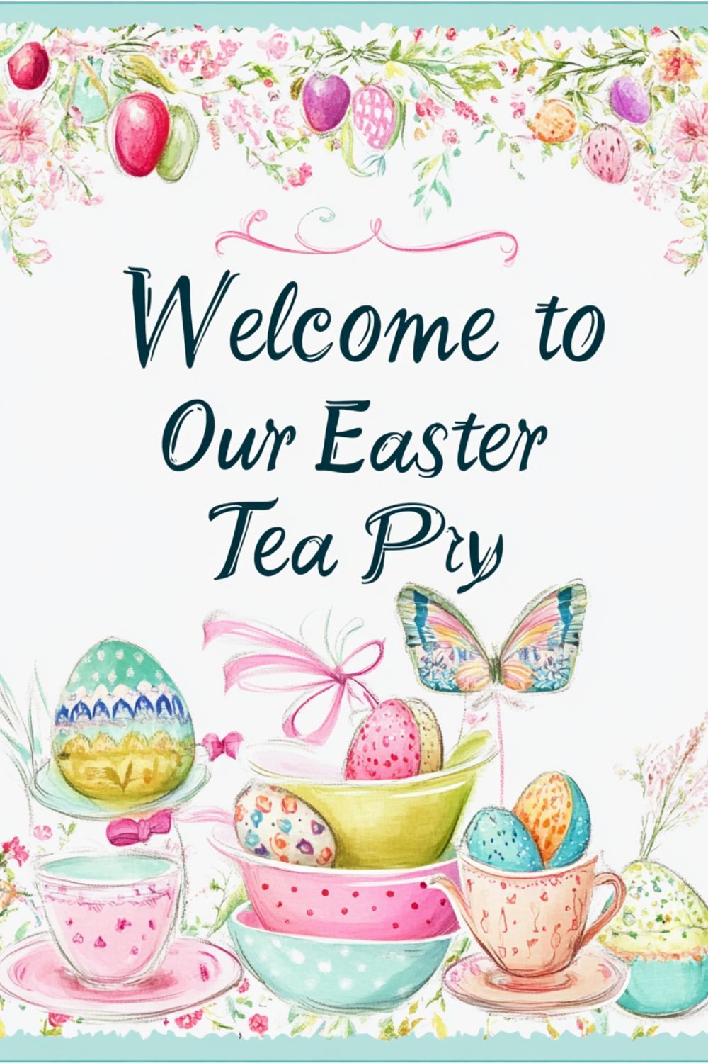 Easter Tea Party Invitations