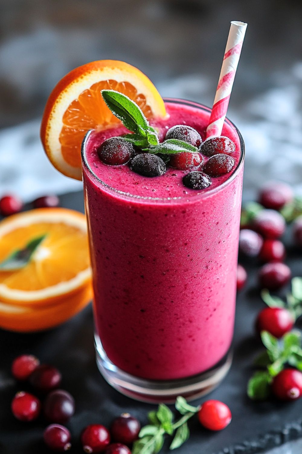 Cranberry Hibiscus Smoothie